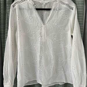 Cleo White Eyelet Blouse